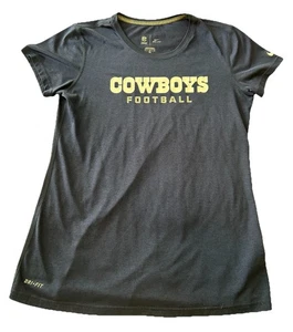 Womens Dallas Cowboys Nike Dri Fit T-Shirt LARGE Blue NFL Game Day - Picture 1 of 4