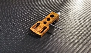 Custom-Made Headshell for TECHNICS SL-1210 SL-1500 Exotic Brown Mallee Wood - Bild 1 von 5