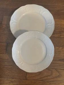 Rosenthal Classic Rose White Gold Trim Sanssouci 6 Dinner Plates 4 Salad Plates - Picture 1 of 6