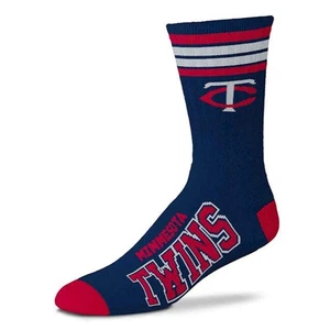 Minnesota Twins Jugend Team Farbe Staubmantel Socken für nackte Füße 4-Streifen Zwei - Bild 1 von 1