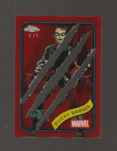 2025 Topps Chrome Marvel Bucky Barnes Winter Soldier Clawed Red Refractor #5/5 - Bild 1 von 2