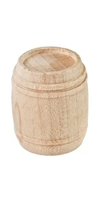 Barril miniatura de madera 30x25mm natural madera maciza decoración modelismo paisaje - Imagen 1 de 4