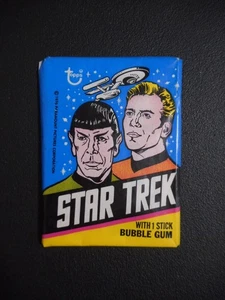 1976 STAR TREK UNOPENED CARD WAX PACK TOPPS  *CLEAN & BEAUTIFUL* - Picture 1 of 4