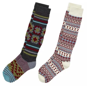 Alpine Design Women's Snow Sport Socks 2 pac Sock Multicolor Women Med (us5-10) - Picture 1 of 9