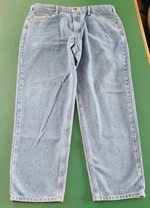 Carhartt Relaxed Fit Workwear Tapered Leg Jeans Blue Denim B17 DST Mens 40X32 - Picture 1 of 15
