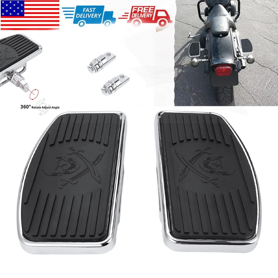 Estriberas traseras cromadas para Harley Dyna Sportster 883 Honda Yamaha EE. UU. Foto 1 de 4