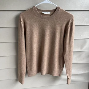 Everlane Womens Sweater Size S Tan Crew Neck Long Sleeve Cashmere Career Money - Picture 1 of 10
