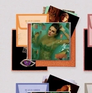 Taylor Swift The Life of a Showgirl Deluxe CD W/JEWELRY Purple Eye Bracelet 🔥  - Picture 1 of 12