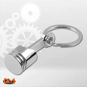 ENGINE BLOCK PISTON/ROD ASSEMBLY STYLE CAR KEYCHAIN ALLOY KEYRING KEY FOB SILVER - Bild 1 von 3