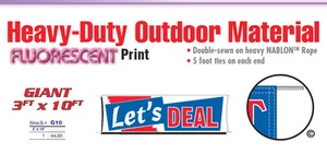 LETS DEAL letrero de bandera de coche usado vehículo que financiamos comprar aquí pagar aquí letreros - Imagen 1 de 1