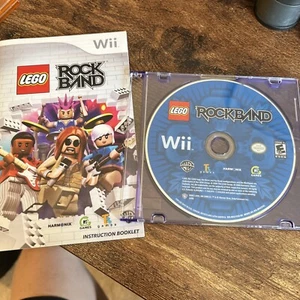 LEGO Rock Band (Nintendo Wii, 2009) Disc  + Manual - Tested - Picture 1 of 2