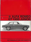 ALFA ROMEO GT 1300 JUNIOR Betriebsanleitung 1970 Bedienungsanleitung  BA
