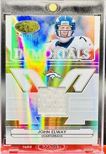 /150 John Elway Game-Worn Patch Immortals 2006 Leaf Certified Fabric Of The Game