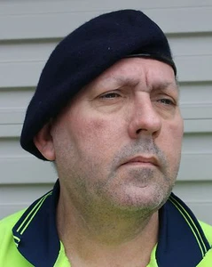 BERET AUSTRALIAN ARMY NAVY BLUE - 100% WOOL MINT size X-LARGE = 60cm - 62cm - Picture 1 of 1