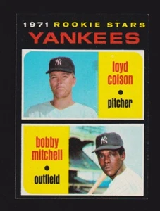 1971 Topps #111 Yankees novato Stars Loyd Colson/Bobby Mitchell ex como nuevo A - Imagen 1 de 2