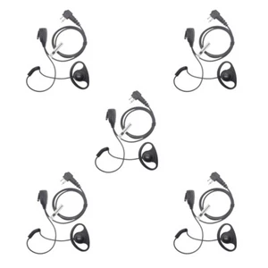 5 X D SHAPE SOFT EAR CUP PTT EARPIECE FOR HYT/HYTERA Radio TC300, TC500, TC600 - Picture 1 of 5