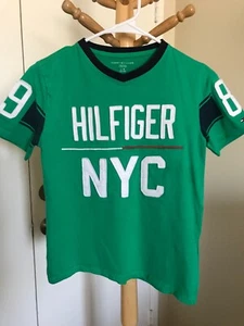 Boy's Tommy Hilfiger L(12-14) Green/Blue/White T-shirt - Picture 1 of 9