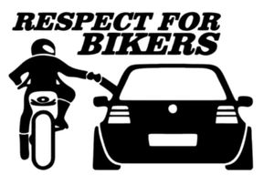 Respect for Bikers Design Nr. 2 Aufkleber Sticker KFZ Auto - Bild 1 von 3