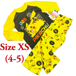 Pokemon Boys Long Sleeve Pajama Set, 2-Piece(Size 4-5-XS)