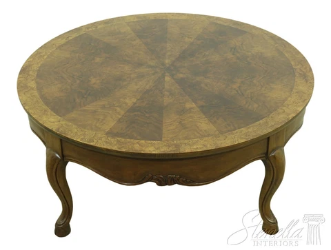 LF53856EC: BAKER Round Walnut Coffee Or Cocktail Table Cover