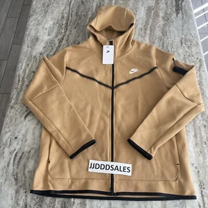 Nike Sportswear Tech Fleece Full Zip Hoodie Elemental Gold CU4489-722 Men’s 3XL - Picture 1 of 9