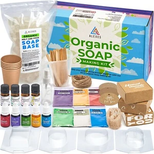 Organiс Handmade Soap Making Kit for Adults Melt & Pour Soap Base DIY Soap Molds - Picture 1 of 11