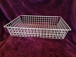 Vintage White Painted Wire Filing Letter Desk Tray Retro - Picture 1 of 8