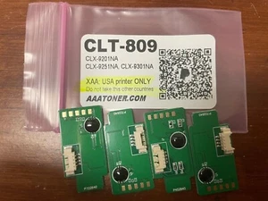 Chip de 4 tóner para Samsung MultiXpress CLX-9201NA, 9251NA, CLX-9301NA Recarga (809) - Imagen 1 de 8