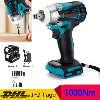 MARKENLOS 1000Nm Akku Schlagschrauber Ratschen Akkuschrauber Bürstenloser Für Makita 18V