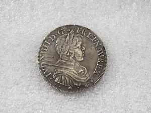 1654 - D France LOUIS XIV Silver 1/2 Ecu - XF Lyon mint - Picture 1 of 6