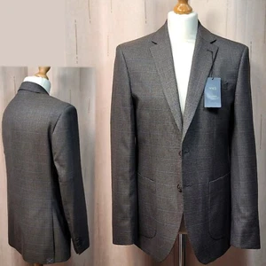 M&S Single Breasted BLAZER Jacket ~ Size 42 Reg ~ BROWN Mix CHECK (rrp £69) - Picture 1 of 7