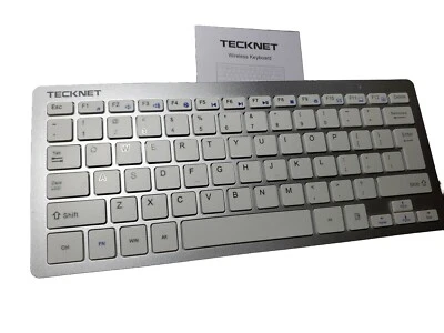 TECKNET - Slim Wireless Keyboard, SILVER - Image 1 of 4