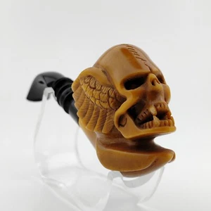 Devil Block Meerschaum Pipe,With Case,Unique Meerschaum Pipes - Picture 1 of 9