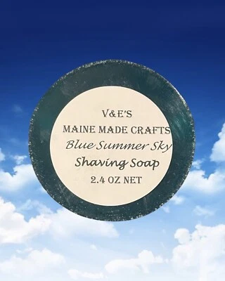 V & E'S MAINE MADE CRAFTS Glycerin shaving soap - Blue Summer Sky