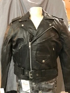 Men's Basic Leather M/C Jacket - Limited Sizes - Picture 1 of 1