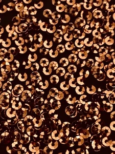 Sequins 3mm Topaz Nutmeg Brown Metallic Tiny Cup Coolie Hat Choose Pack Size  - Bild 1 von 2