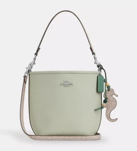 COACH City Bucket Bag Seahorse Charm Pistachio CBH75 NEW - Picture 1 of 7