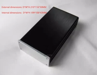 Caja Amplificador Aluminio Audio AMP Estuche Preamplificador Caja PSU Chasis 116*50*210mm Foto 1 de 3