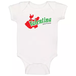 Valentina Hot Sauce Logo Label Baby One Piece - Picture 1 of 3