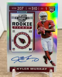 2019 PANINI CONTENDERS OPTIC KYLER MURRAY RC ROOKIE TICKET AUTO SILVER AUTOGRAPH - Picture 1 of 2