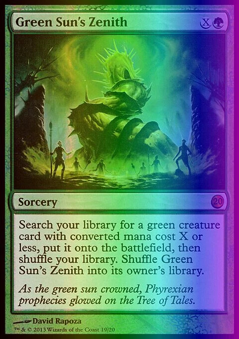 MTG Magic the Gathering Green Sun's Zenith (19/20) FTV Twenty LP FOIL - Image 1 of 1