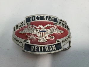 Vintage 1959-1975 VIETNAM VETERAN Belt Buckle 2278 USA - Picture 1 of 3