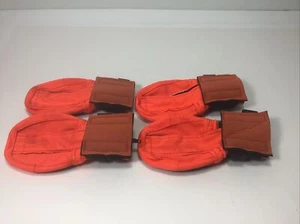 Weatherproof Durable Dog Boots, Black & Orange, Zippers & Loop/hook, Size Medium - Picture 1 of 7