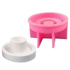Beautiful Round Base Holders Crafting Mold Delicate Candlesticks Moulds