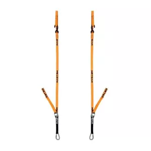 Coppia cinghie fissaggio moto Pull Up 25mm nero-arancione - Imagen 1 de 3