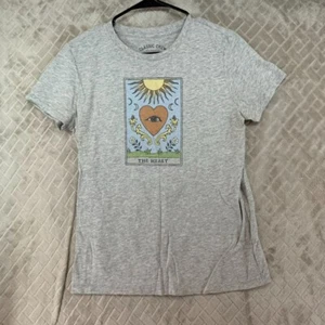 Aeropostale Girls XL T Shirt Gray Tarot Card Classic Crew Neck Short Sleeve - Picture 1 of 16