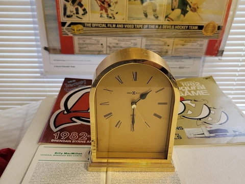 New Jersey Devils Inaugural Season Christmas Gift Clock From John McMullen 1982 Cover