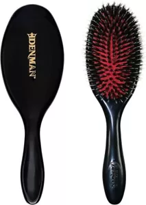 Denman Medium Cushion The Finisher for Smoothing & Shining, D82M Brush Black - Picture 1 of 4