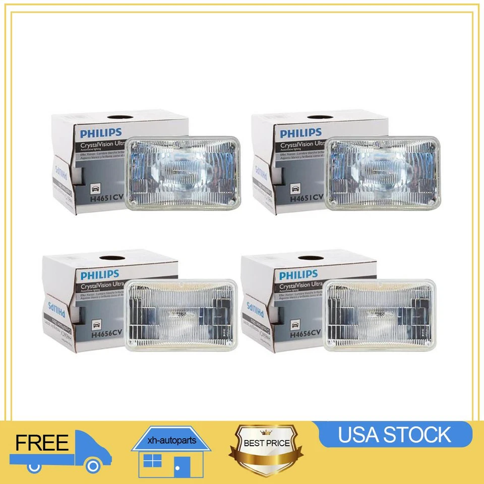 4 PIEZAS Bombilla de faro Philips para 1981 1982 1983 Audi Coupé haz alto + haz bajo Foto 1 de 2