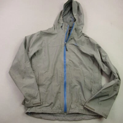 North Face Jacket Mens Small Long Sleeve Full Zip Pockets Outdoors Gray Hooded - Image 1 of 4